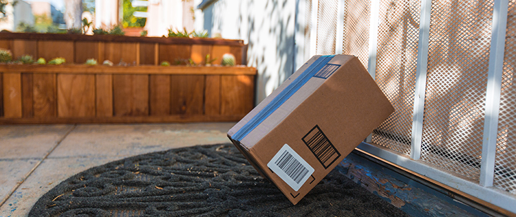 Corrugated e-commerce packaging delivery