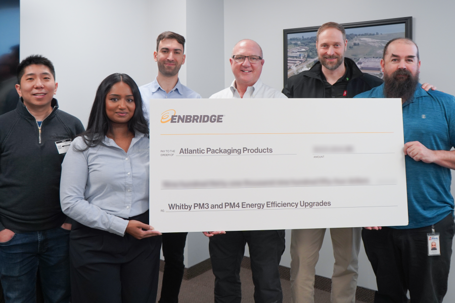 Cheque Presentation at Atlantic Packaging Products.