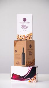 Wine boxes stacked on top of each other